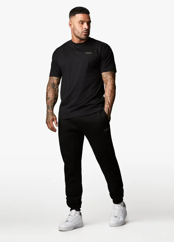 Gym King Tracksuit Bottoms Men Established Jogger 8211 BlackGold