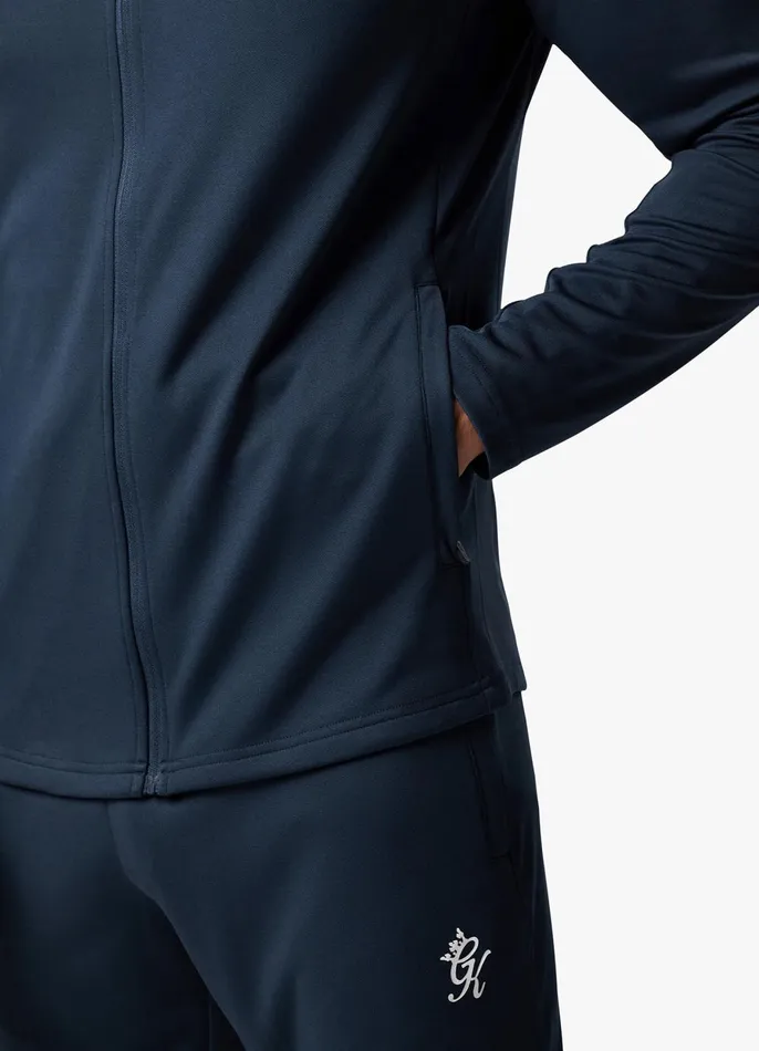 Gym King Tracksuit Tops Men 365 Lightweight Training FZ Hood 8211 Storm Blue