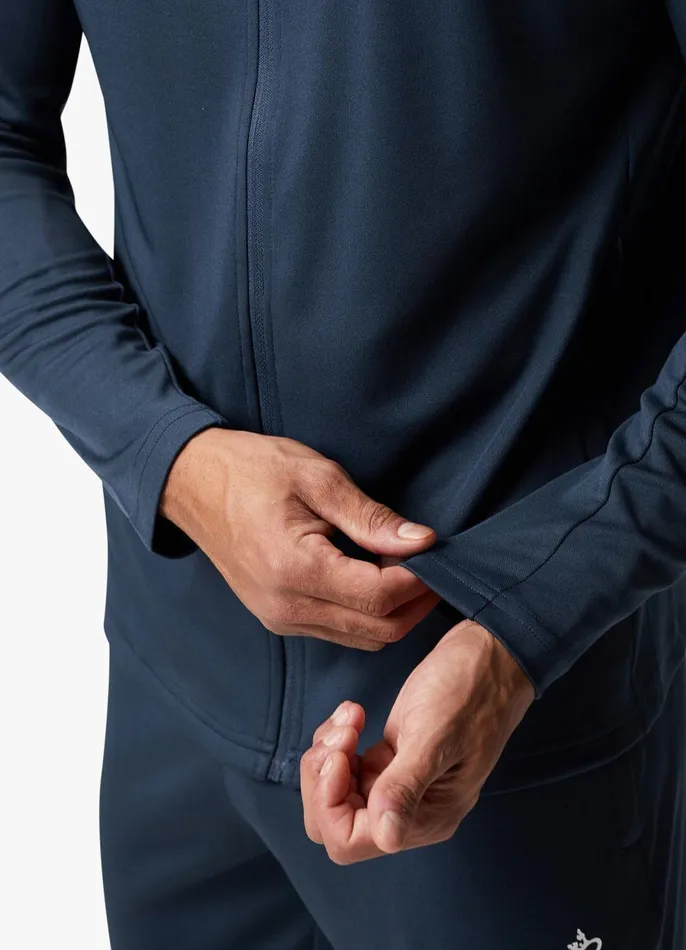 Gym King Tracksuit Tops Men 365 Lightweight Training FZ Hood 8211 Storm Blue