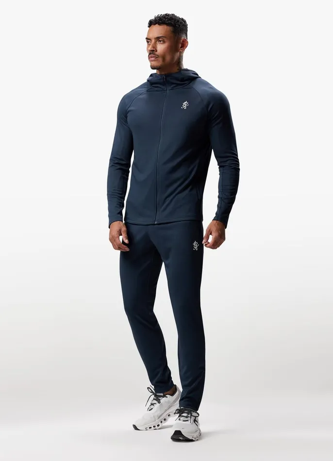 Gym King Tracksuit Tops Men 365 Lightweight Training FZ Hood 8211 Storm Blue