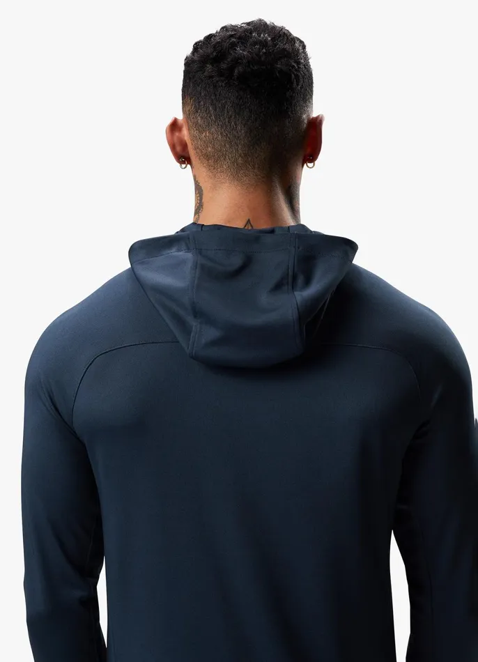 Gym King Tracksuit Tops Men 365 Lightweight Training FZ Hood 8211 Storm Blue