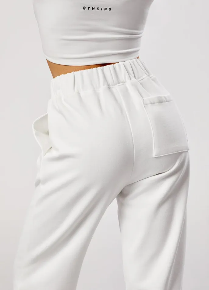Gym King Tracksuits Women GKW Seam Detail Bomber Jacket and Jogger 8211 Cream