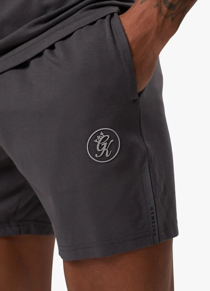 Gym King Twin Sets Men Pro Logo Jersey Short 8211 Graphite