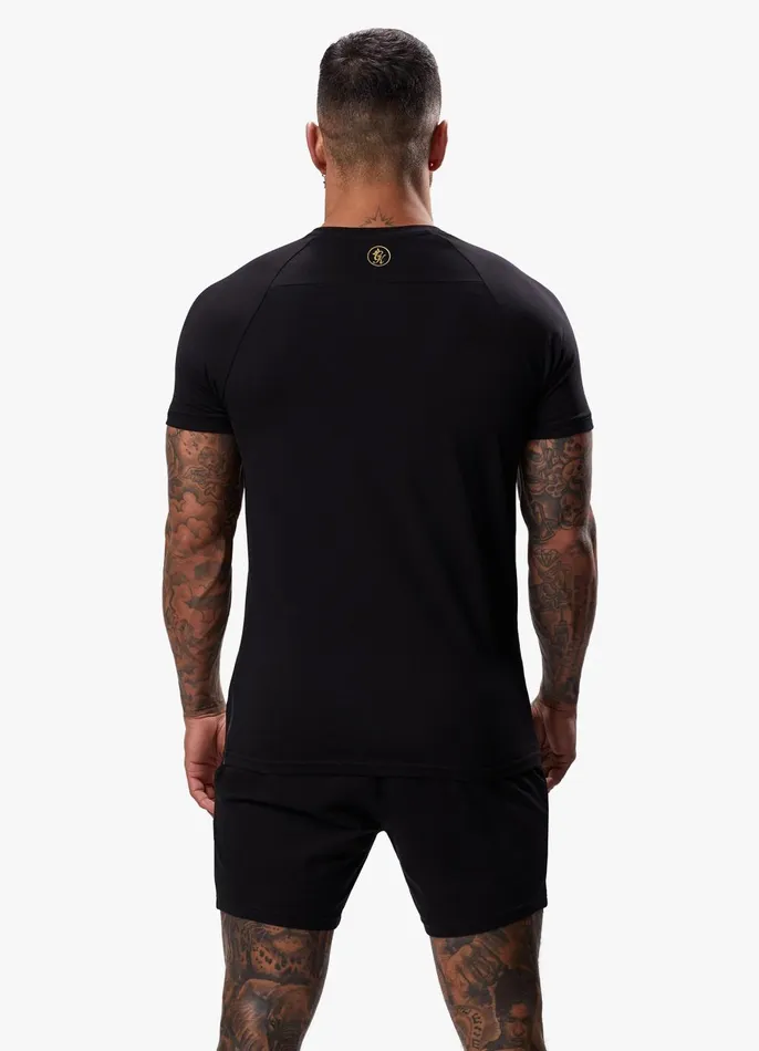 Gym King Twin Sets Men Pro Logo Jersey Tee 8211 BlackGold