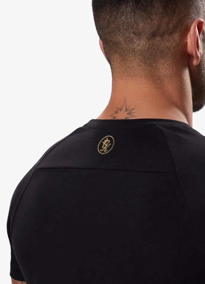 Gym King Twin Sets Men Pro Logo Jersey Tee 8211 BlackGold