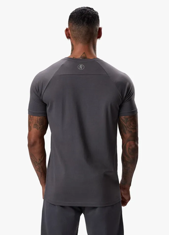 Gym King Twin Sets Men Pro Logo Jersey Tee 8211 Graphite