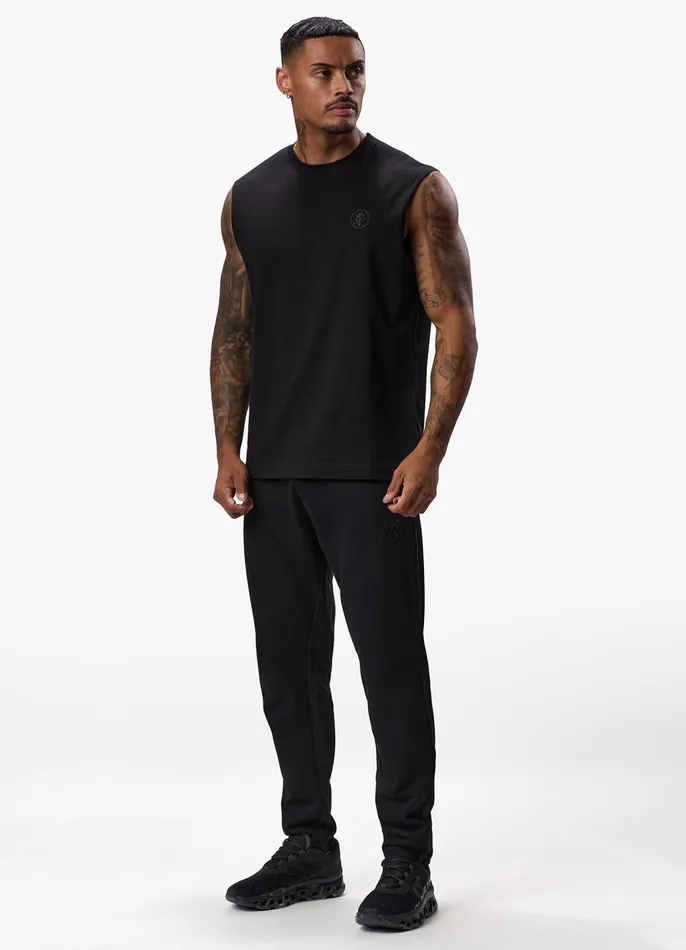 Gym King Vests Men Box Logo Jersey Vest 8211 Black