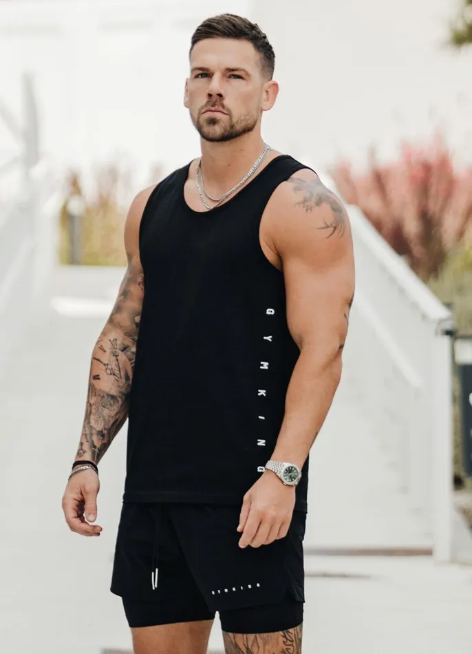 Gym King Vests Men Rebellion Vest 8211 Black