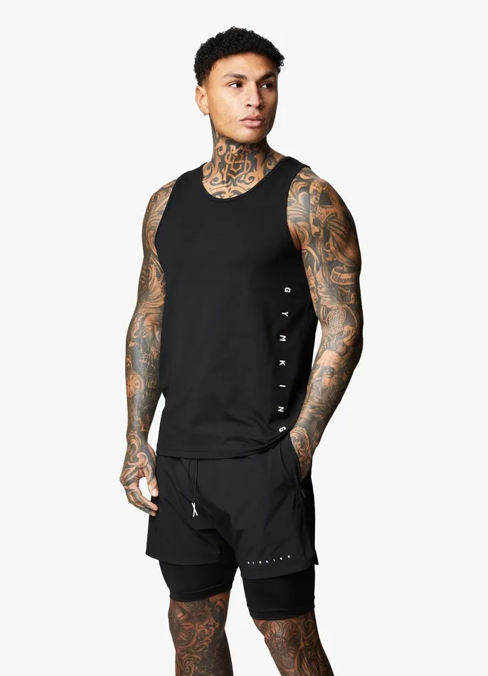 Gym King Vests Men Rebellion Vest 8211 Black