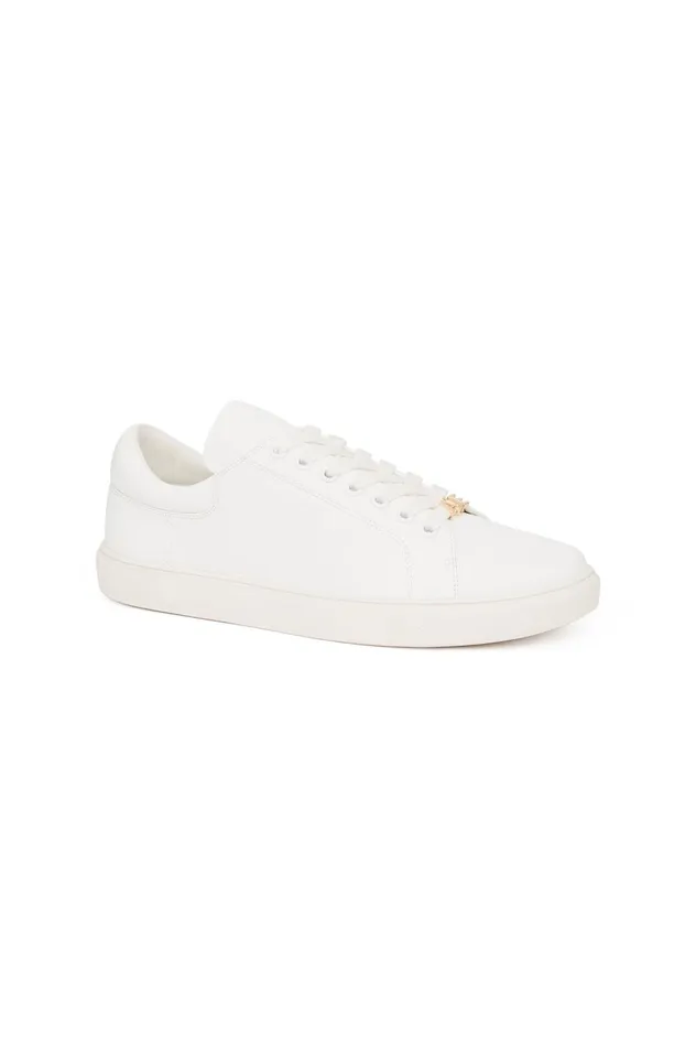 Hazel Block Logo Trainer White Women Aje Shoes