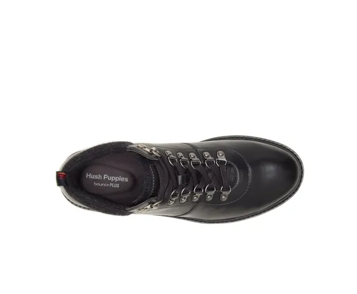 Heath Hiker Boot Black Leather Boots Hush Puppies Men Heath Hiker Boot Black Leather Boots Hush Puppies Men