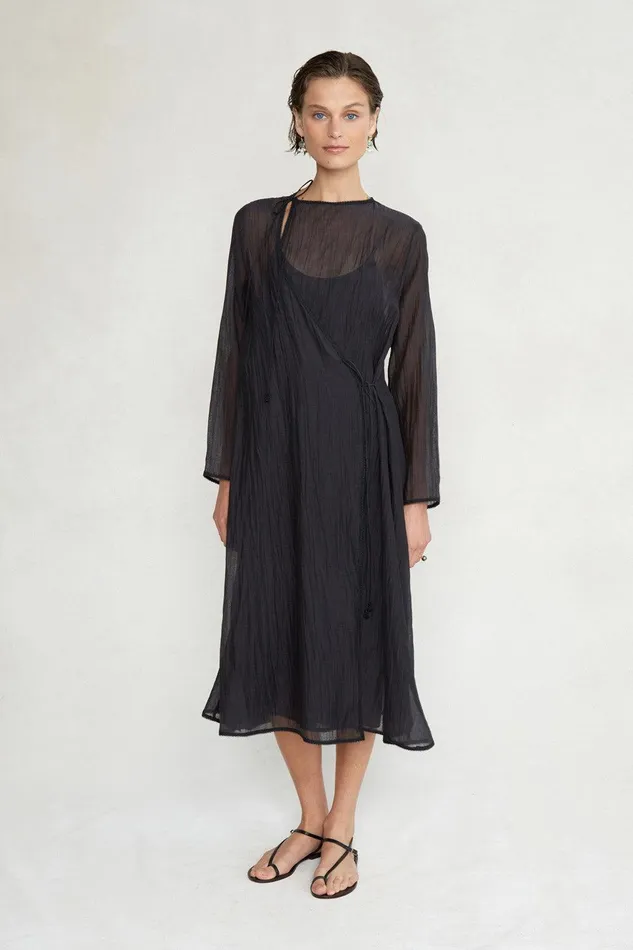 Heather Wrap Dress Caviar Women Chan Luu Dresses