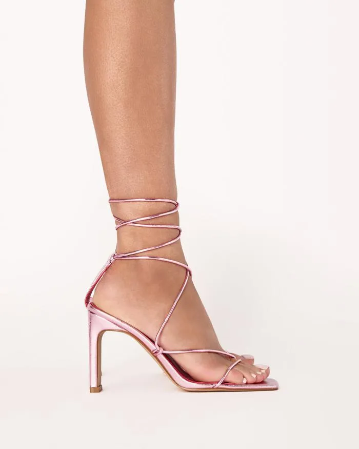 Heels Billini Block Heels ROBYN BALLET PINK METALLIC
