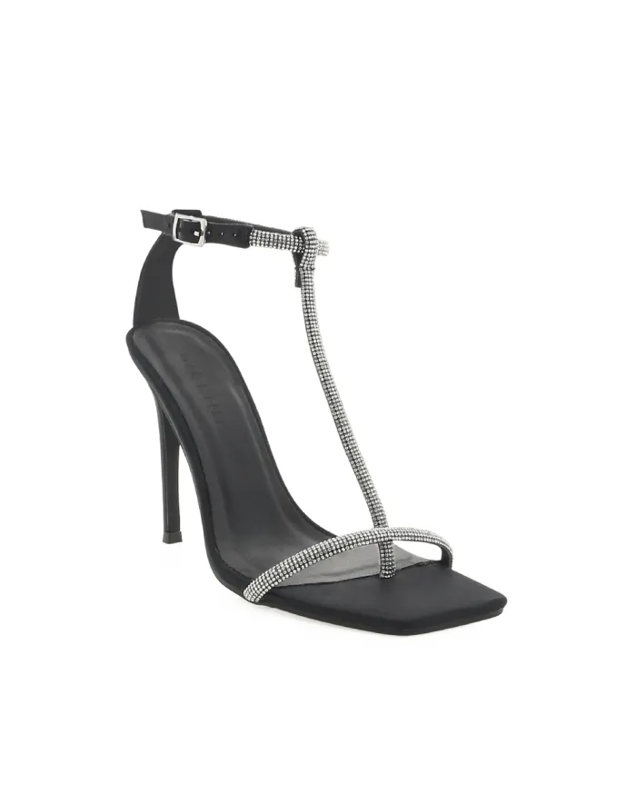 Heels Billini Stiletto Heels GENO BLACK SATIN