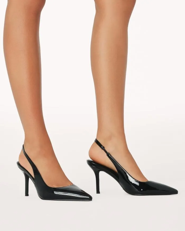 Heels Billini Stiletto Heels KACIA BLACK PATENT