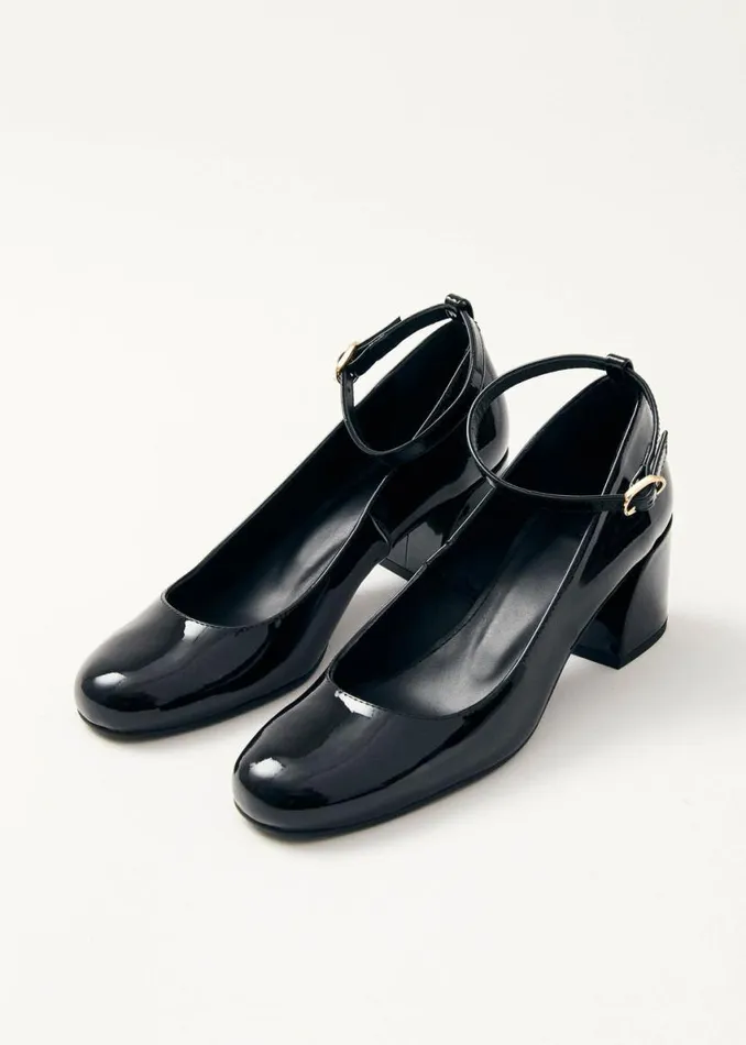 Heels Women ALOHAS Antoine Onix Black Leather Pumps