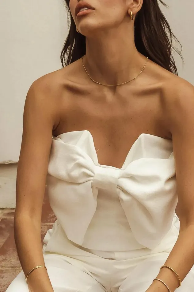 Heidi Crop Top In White 8211 FINAL SALE White Women Bohme Tops