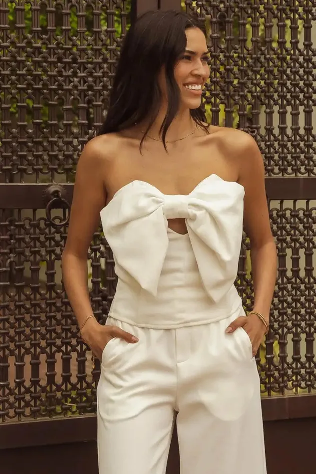 Heidi Crop Top In White 8211 FINAL SALE White Women Bohme Tops