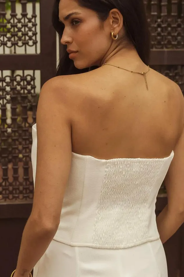 Heidi Crop Top In White 8211 FINAL SALE White Women Bohme Tops