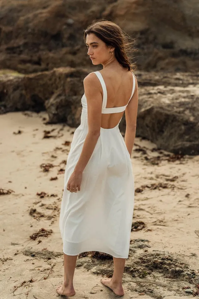 Hensely Midi Dress White Women Bohme Dresses