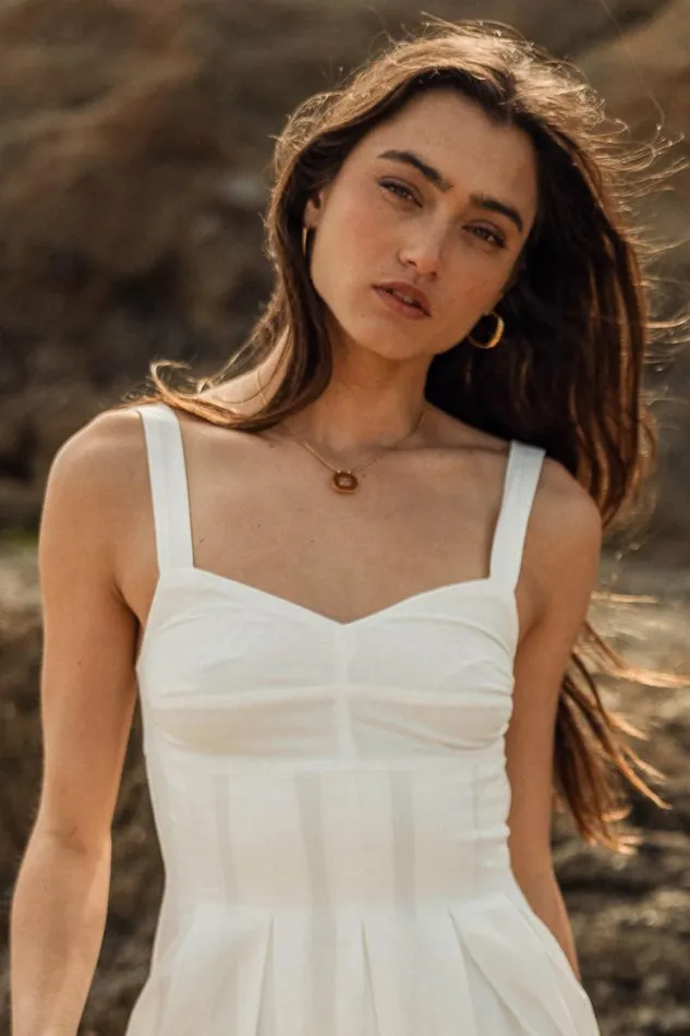Hensely Midi Dress White Women Bohme Dresses