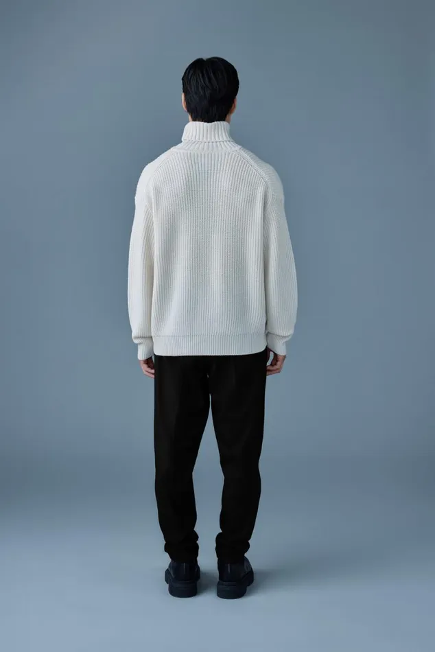 Hoodies and Tops Men Mackage ASTOR Knit Merino Wool Sweater Cream Hoodies and Tops Men Mackage ASTOR Knit Merino Wool Sweater Cream