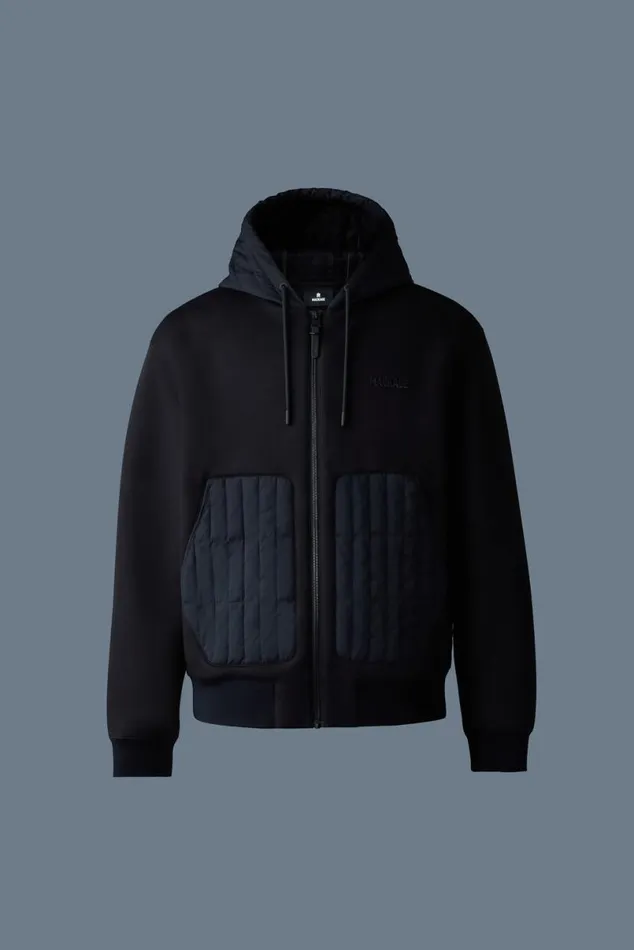 Hoodies and Tops Men Mackage CRUZ Zipup Hybrid Vertical Quilt Hoodie Trench Hoodies and Tops Men Mackage CRUZ Zipup Hybrid Vertical Quilt Hoodie Trench
