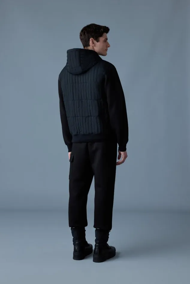 Hoodies and Tops Men Mackage CRUZ Zipup Hybrid Vertical Quilt Hoodie Trench Hoodies and Tops Men Mackage CRUZ Zipup Hybrid Vertical Quilt Hoodie Trench