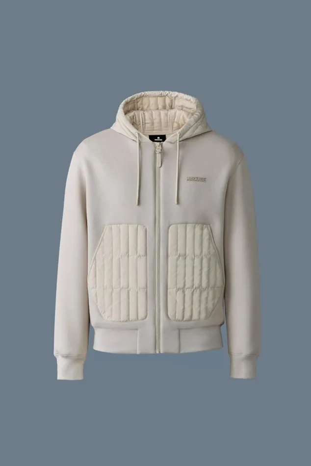 Hoodies and Tops Men Mackage CRUZ Zipup Hybrid Vertical Quilt Hoodie Trench Hoodies and Tops Men Mackage CRUZ Zipup Hybrid Vertical Quilt Hoodie Trench