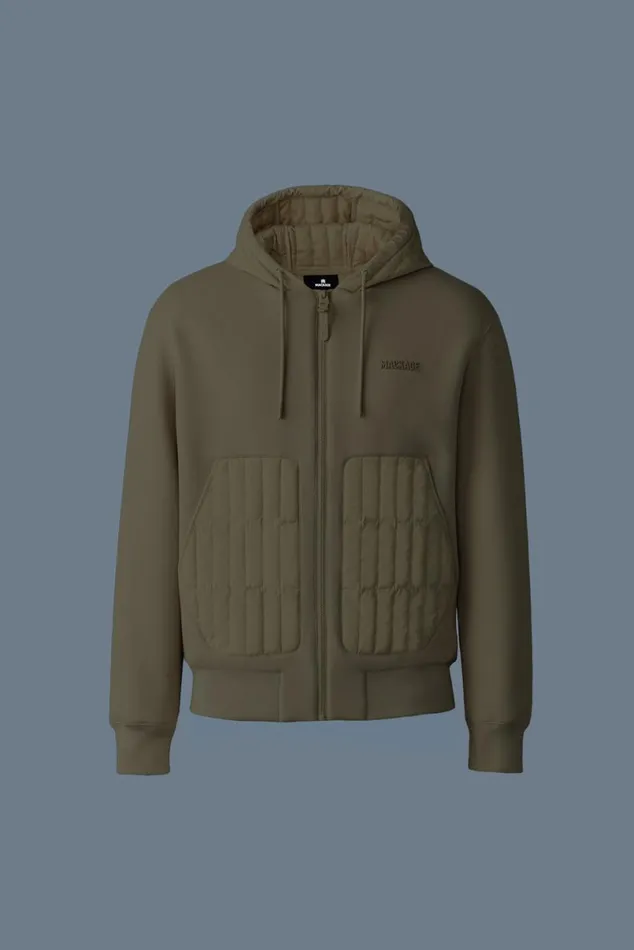 Hoodies and Tops Men Mackage CRUZ Zipup Hybrid Vertical Quilt Hoodie Trench Hoodies and Tops Men Mackage CRUZ Zipup Hybrid Vertical Quilt Hoodie Trench