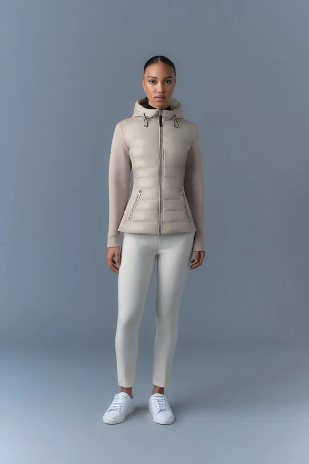 Hoodies and Tops Women Mackage DELLAR Hybrid Jacket With Hood Black Hoodies and Tops Women Mackage DELLAR Hybrid Jacket With Hood Black