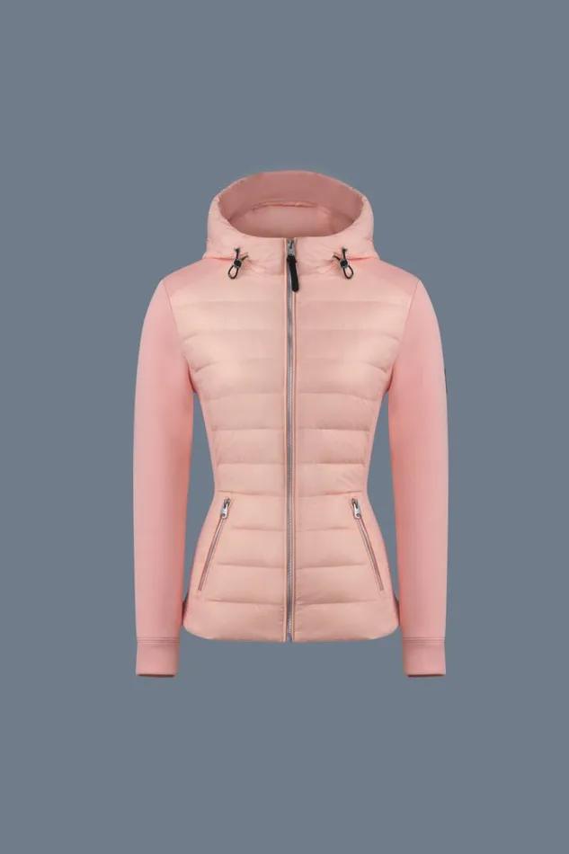 Hoodies and Tops Women Mackage DELLAR Hybrid Jacket With Hood Black Hoodies and Tops Women Mackage DELLAR Hybrid Jacket With Hood Black