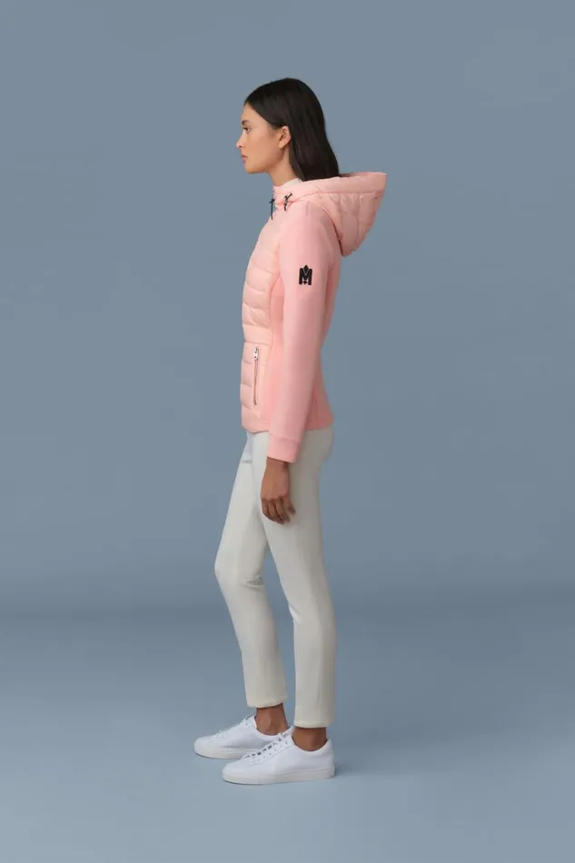 Hoodies and Tops Women Mackage DELLAR Hybrid Jacket With Hood Black Hoodies and Tops Women Mackage DELLAR Hybrid Jacket With Hood Black