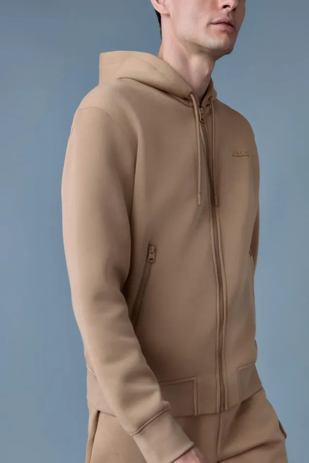 Hoodies and Tops Women Mackage KRYSTOS Doubleface Jersey Zipup Hoodie Camel Hoodies and Tops Women Mackage KRYSTOS Doubleface Jersey Zipup Hoodie Camel