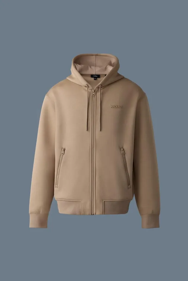 Hoodies and Tops Women Mackage KRYSTOS Doubleface Jersey Zipup Hoodie Camel Hoodies and Tops Women Mackage KRYSTOS Doubleface Jersey Zipup Hoodie Camel