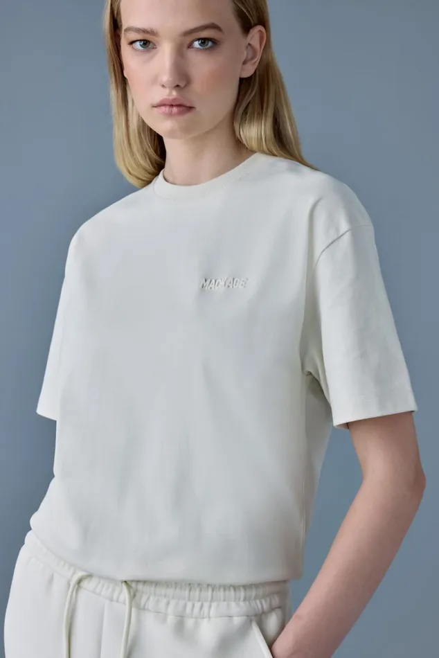Hoodies and Tops Women Mackage TEER Teeshirt With Mackage Silicone Logo Cream Hoodies and Tops Women Mackage TEER Teeshirt With Mackage Silicone Logo Cream
