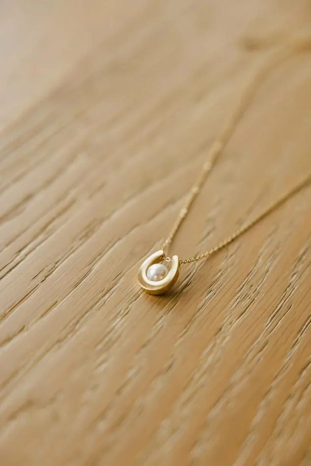 Horseshoe Gold Necklace Gold Women Bohme Jewelry