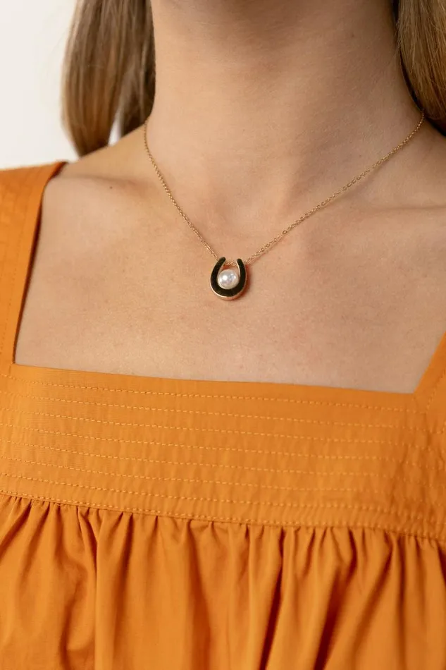 Horseshoe Gold Necklace Gold Women Bohme Jewelry
