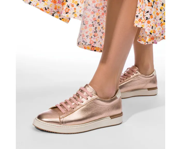 Hush Puppies Sabine Sneaker Rose Gold Leather Women Sneakers Hush Puppies Sabine Sneaker Rose Gold Leather Women Sneakers