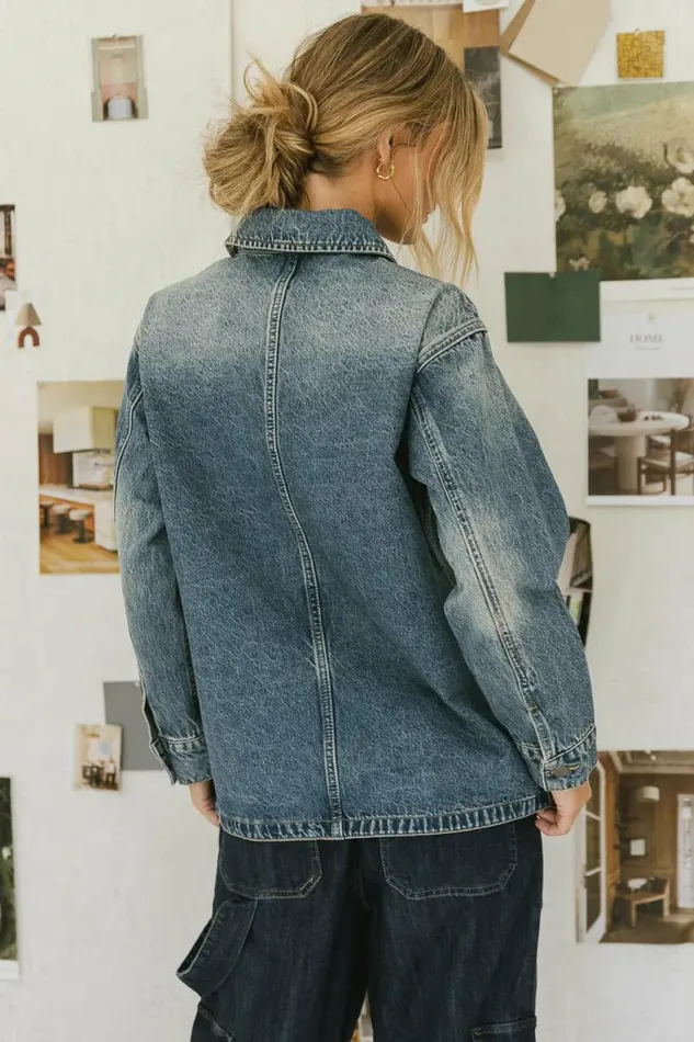 Isabel Denim Jacket Medium Wash Women Bohme Outerwear