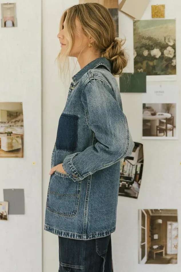 Isabel Denim Jacket Medium Wash Women Bohme Outerwear