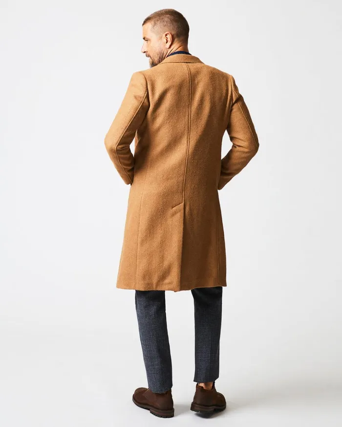 Jackets and Outerwear Men Billy Reid Officers Coat Camel