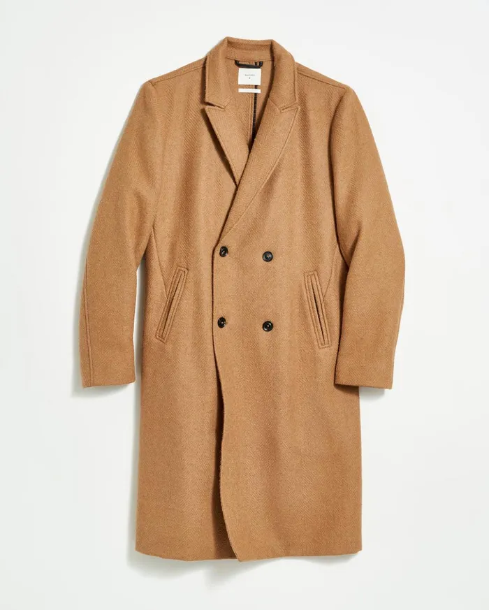 Jackets and Outerwear Men Billy Reid Officers Coat Camel