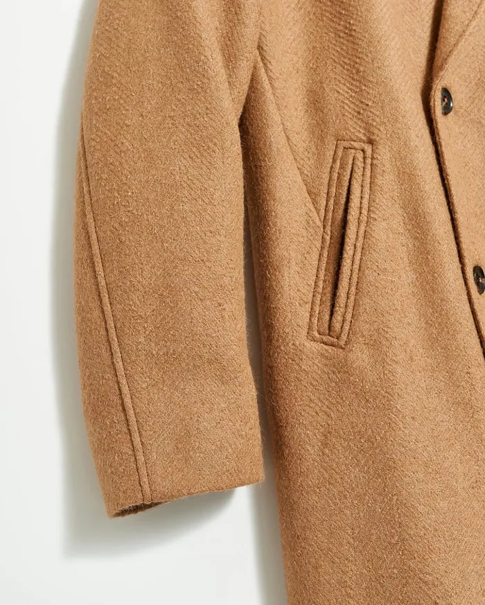 Jackets and Outerwear Men Billy Reid Officers Coat Camel