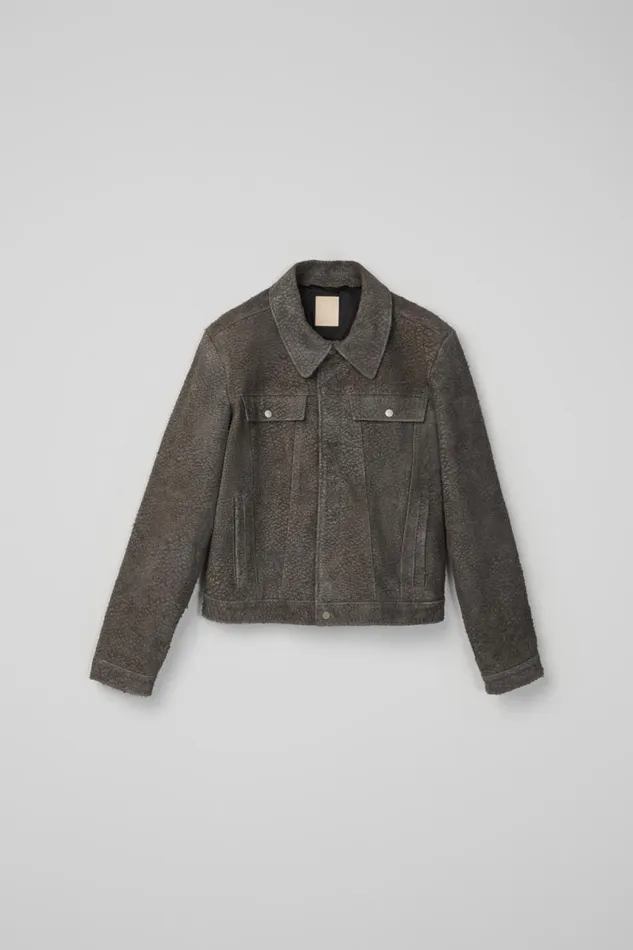 Jackets Men Camper Suede Jacket Gray Wrinkled Suede Leather Jacket Jackets Men Camper Suede Jacket Gray Wrinkled Suede Leather Jacket