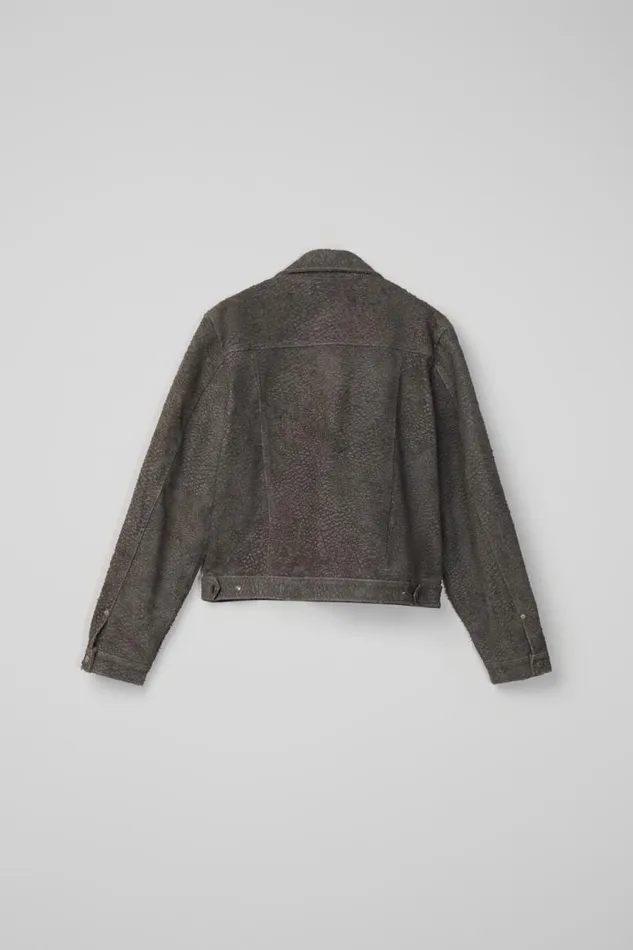 Jackets Men Camper Suede Jacket Gray Wrinkled Suede Leather Jacket Jackets Men Camper Suede Jacket Gray Wrinkled Suede Leather Jacket