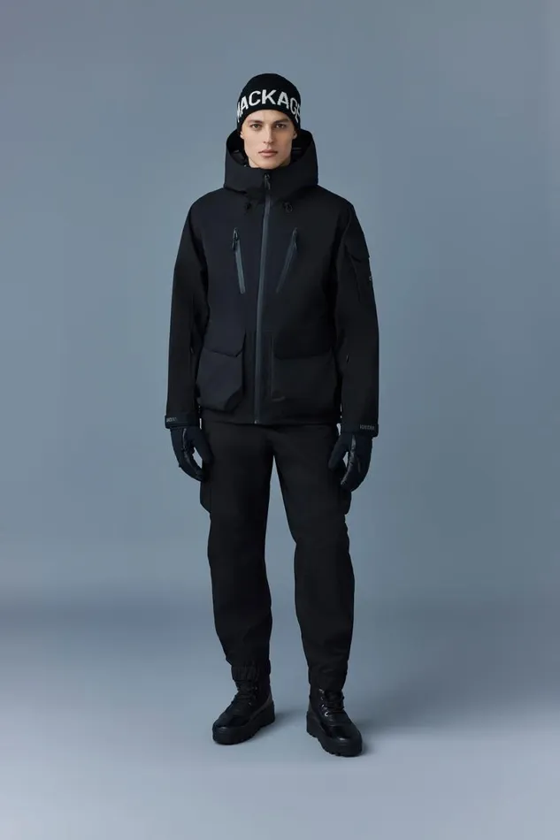 Jackets Men Mackage ROHAN Unlined Ski Jacket With Hood Black Jackets Men Mackage ROHAN Unlined Ski Jacket With Hood Black