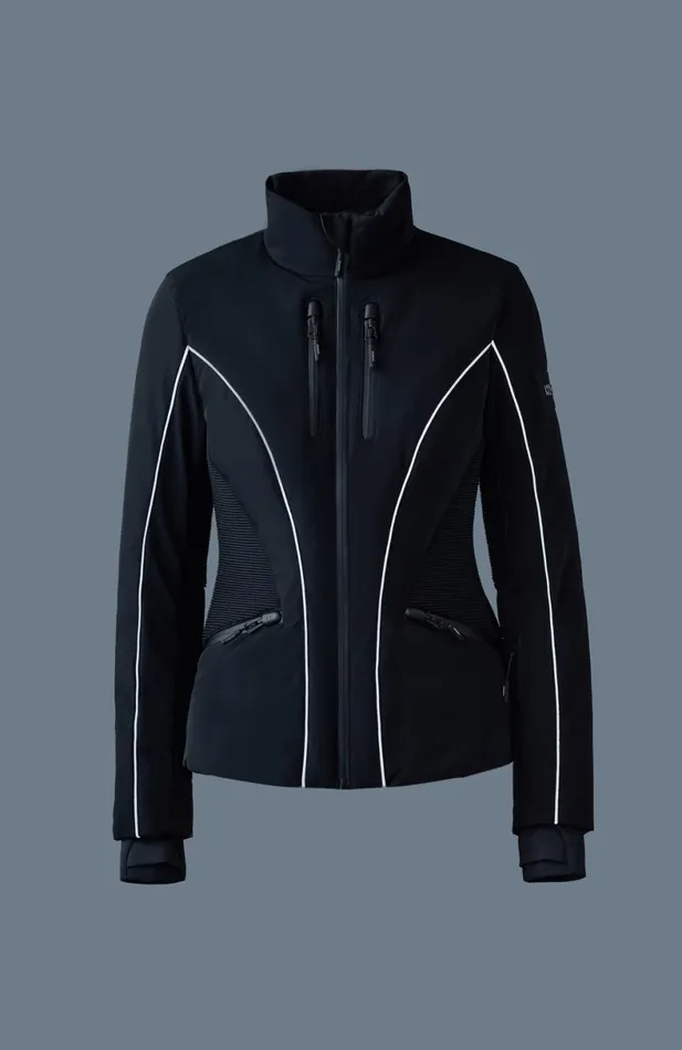 Jackets Women Mackage SANDRA Smocked Detailed Technical Ski Jacket Black Jackets Women Mackage SANDRA Smocked Detailed Technical Ski Jacket Black