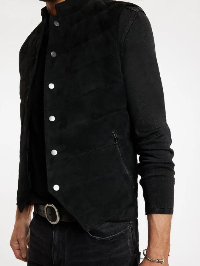 JACKSON VEST Black Clothing John Varvatos Leather Jackets