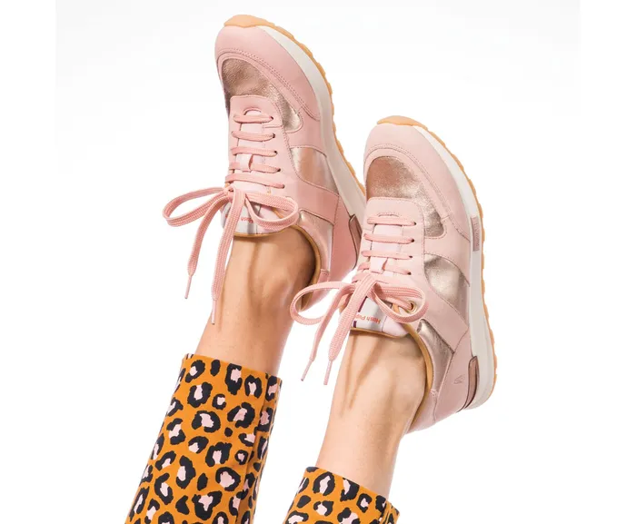 Jenna Jogger Pale Rose Leather Women Sneakers Hush Puppies